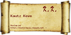 Kautz Keve névjegykártya